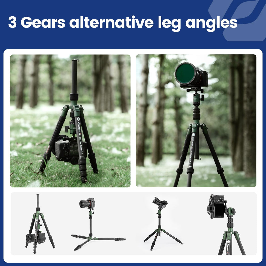 60" Carbon Fiber Camera Tripod with Ball Head and Monopod G974