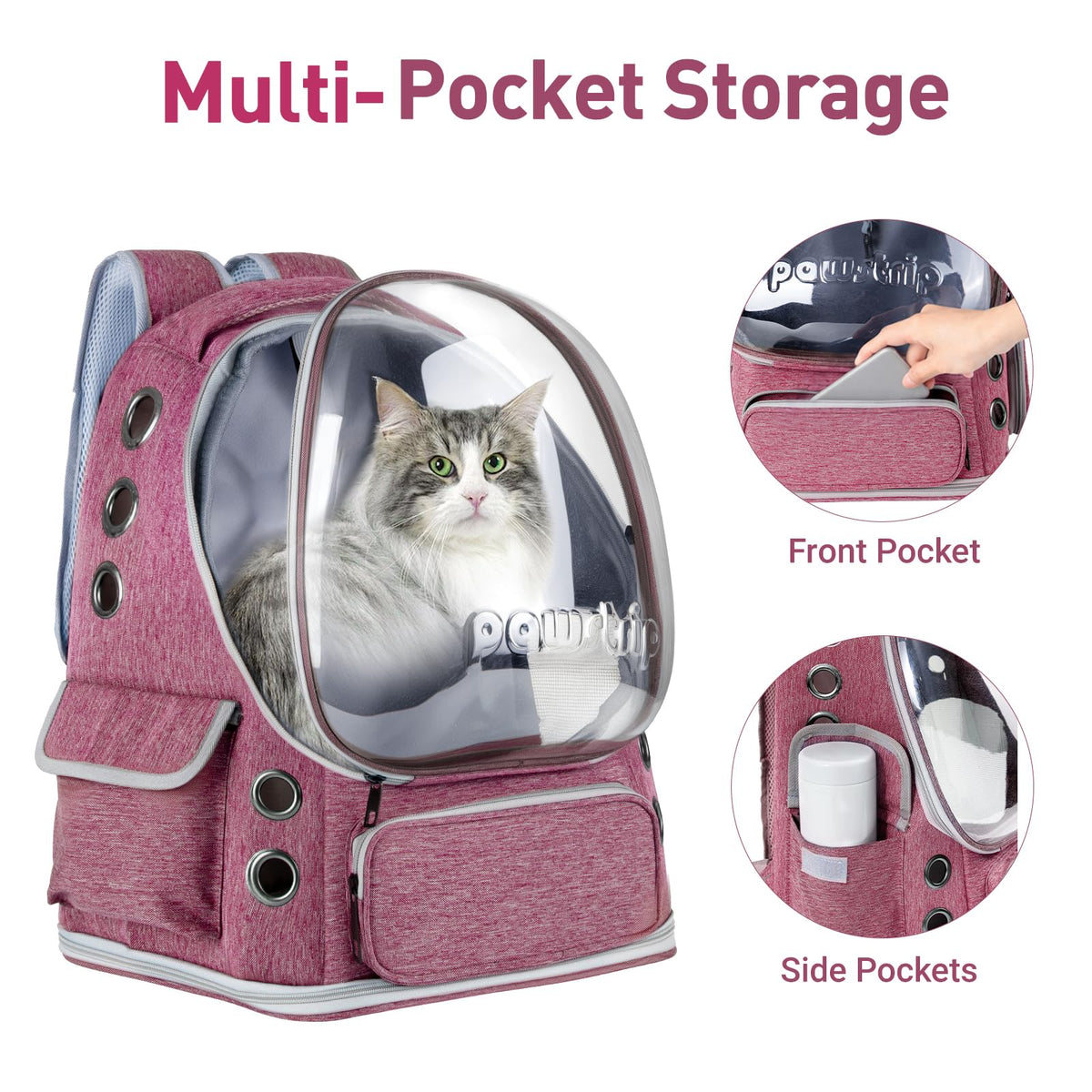 Cat Backpack Carrier Clear Bubble Window up to 15 lb V80951