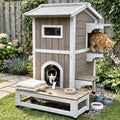 2-Story Insulated Outdoor Cat House O213