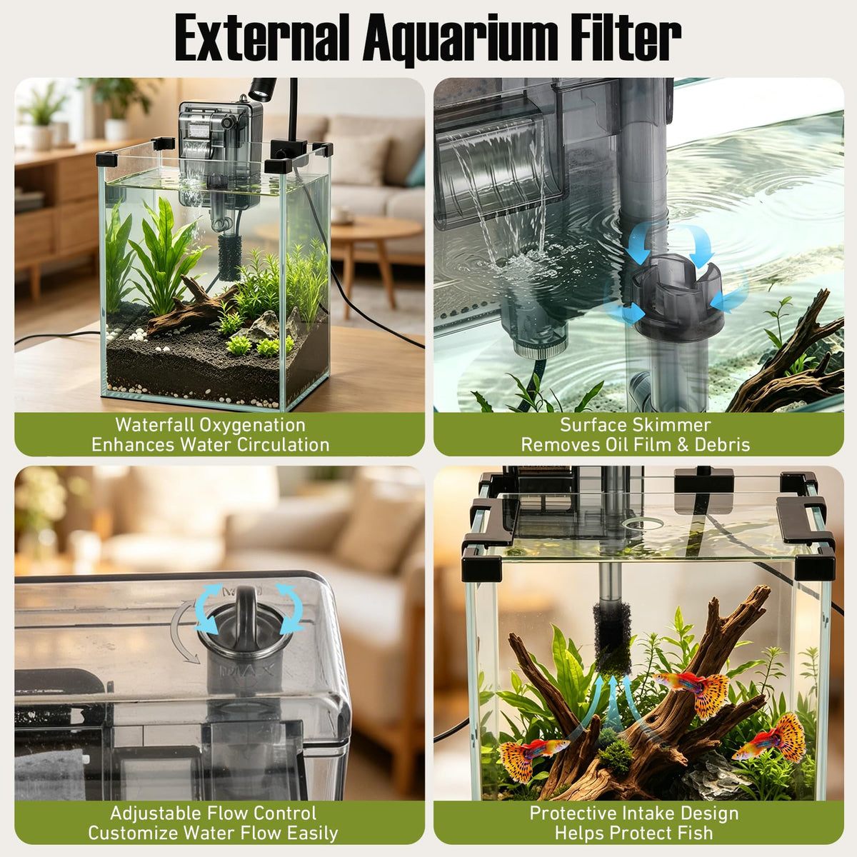 2.2 Gallon Glass Fish Tank Kit D315