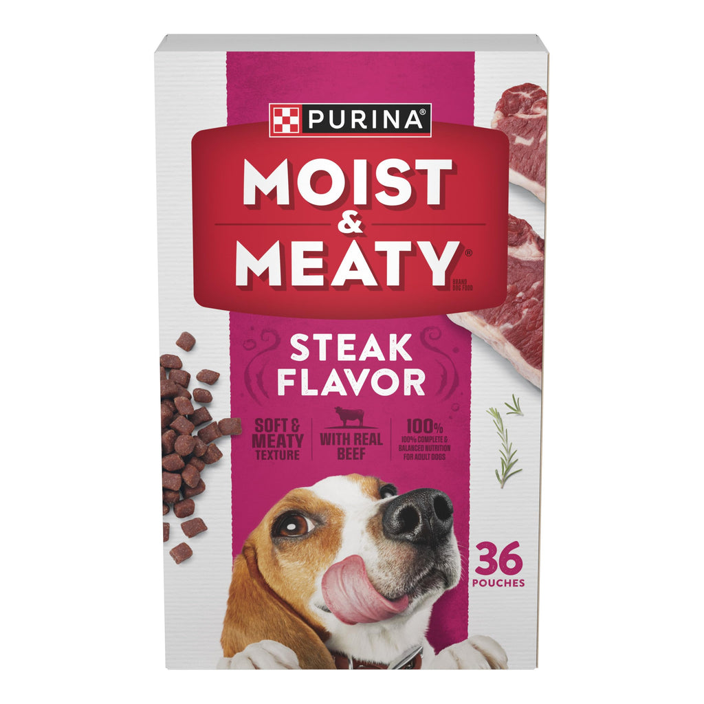 Moist & Meaty Soft Dog Food Pouches, 36 ct H537