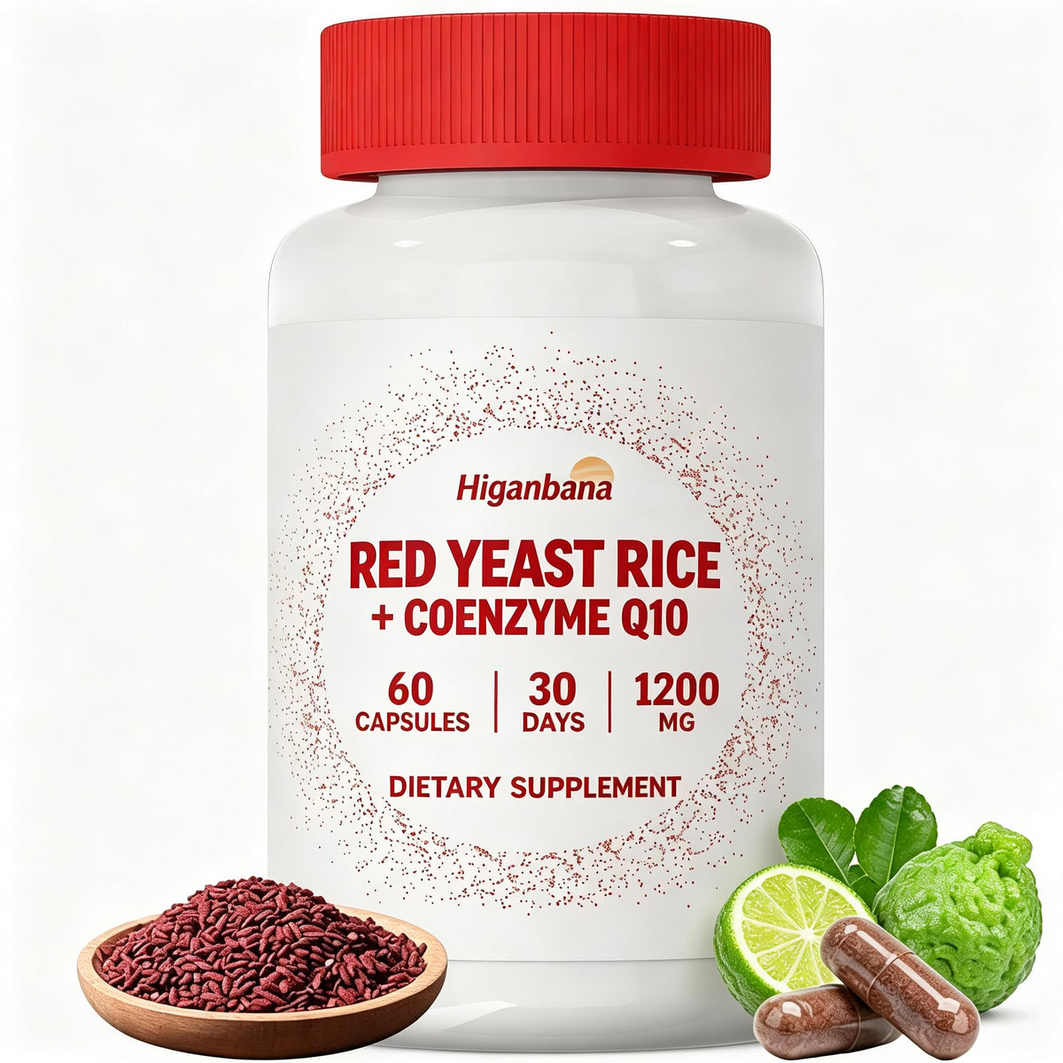 Red Yeast Rice CoQ10 Citrus Bergamot 60 Capsules K5963