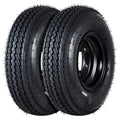 2-Pack Trailer Tire on Rim 4.80-8 4 Lug Black S567161