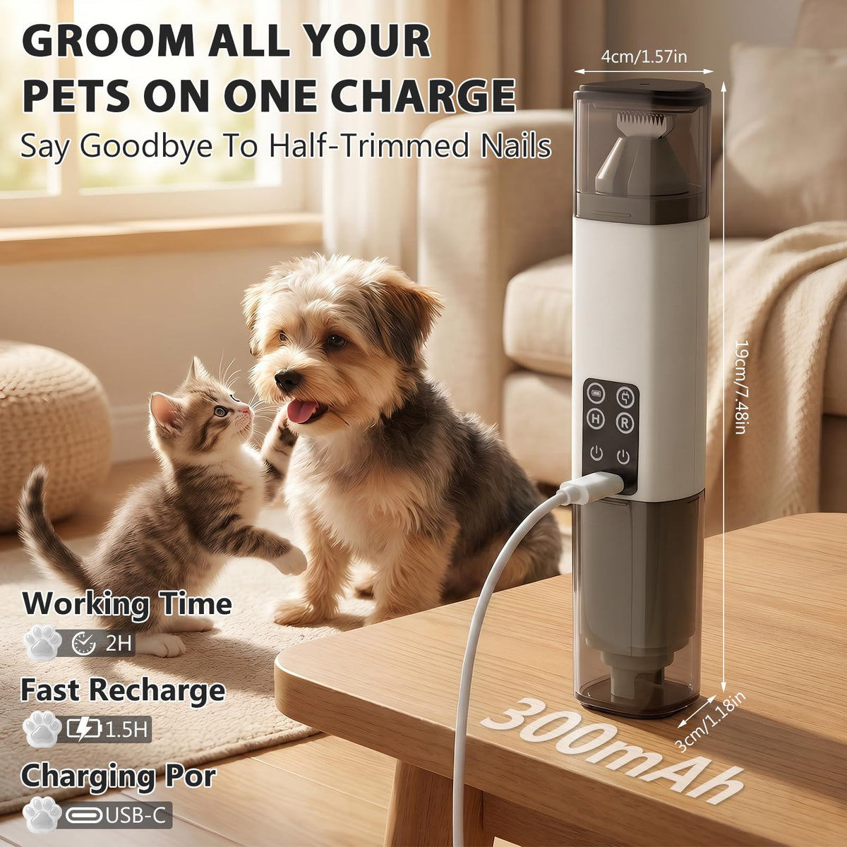 Dog Nail Grinder with Light S870192