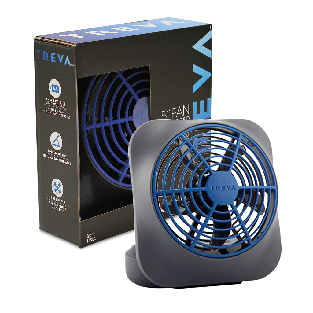 Portable Battery Powered Desk Fan 2-Speed Dark Blue K237