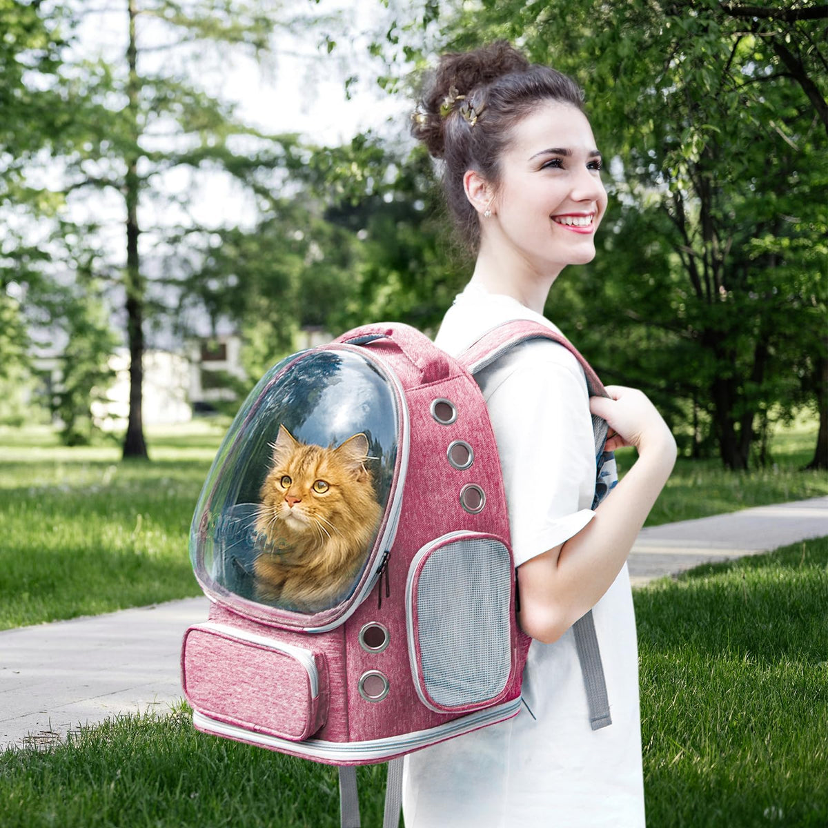 Cat Backpack Carrier Clear Bubble Window up to 15 lb V80951