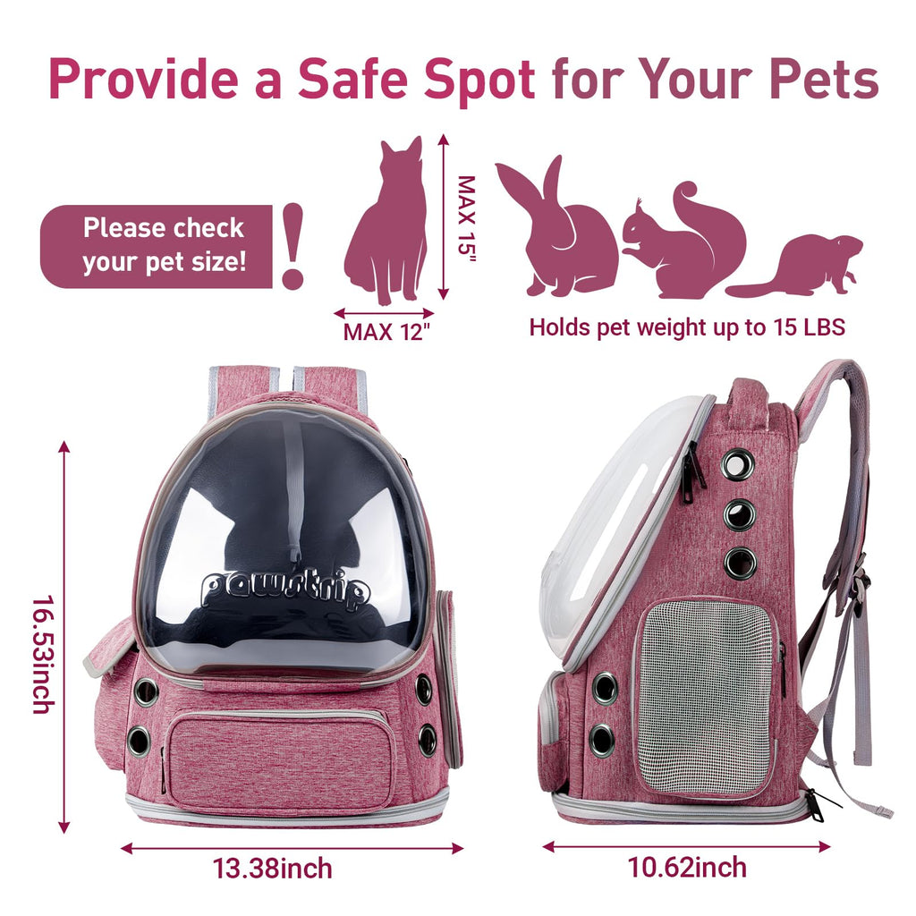 Cat Backpack Carrier Clear Bubble Window up to 15 lb V80951
