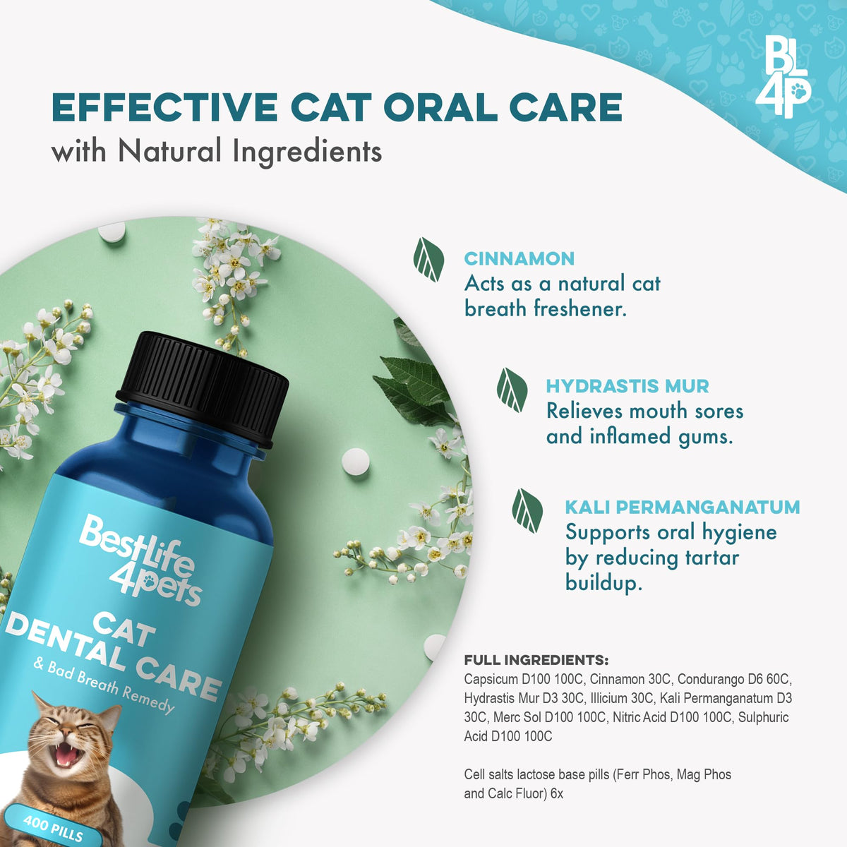 Cat Dental Care Supplement 400 Pills S1222