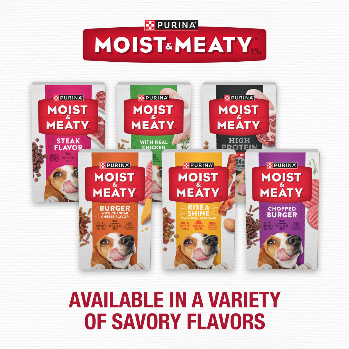 Moist & Meaty Soft Dog Food Pouches, 36 ct H537