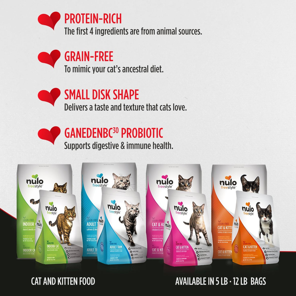 Grain Free Dry Cat Food With Probiotic Duck & Lentils Recipe 12Lb Bag J8497