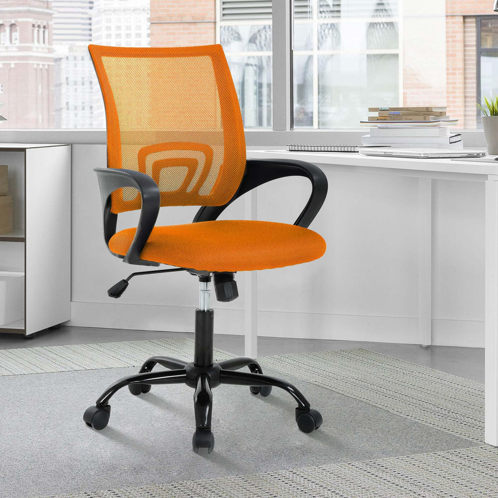 Orange Adjustable Mesh Office Chair with Lumbar Support O5424