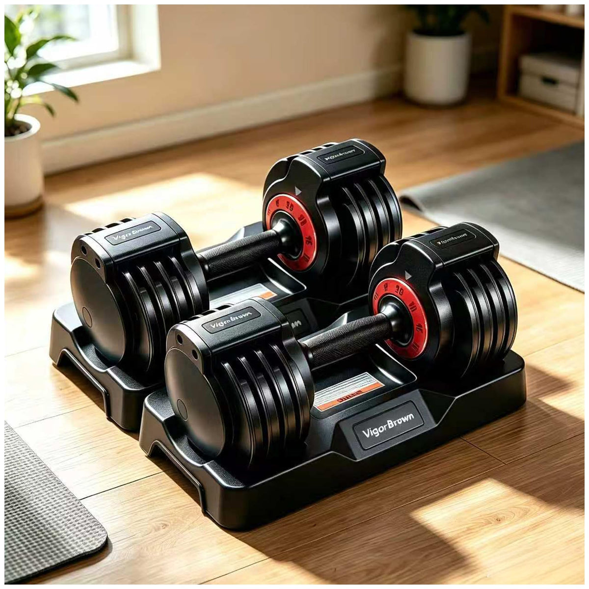 Adjustable Dumbbell Set with Storage Case Q7682
