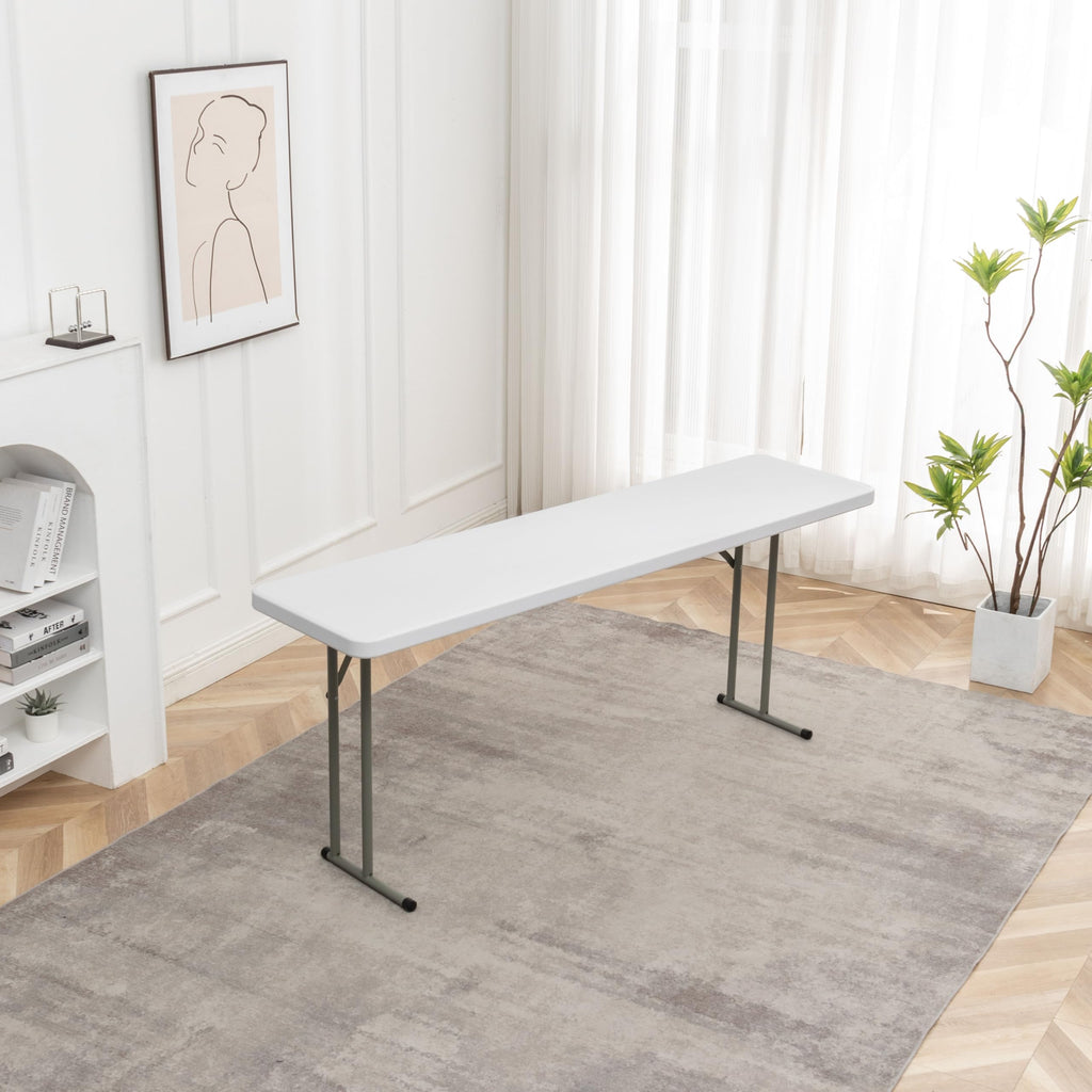 72" White Plastic Folding Seminar Table H228443