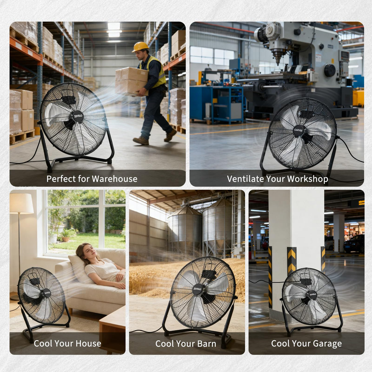 20 Inch 3 Speed High Velocity Floor Fan X1669