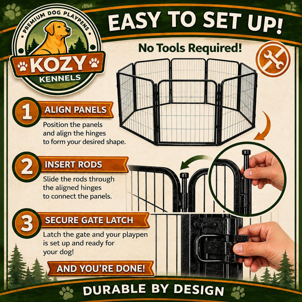 40 inch 16 Panels Heavy Duty Metal Dog Playpen U603