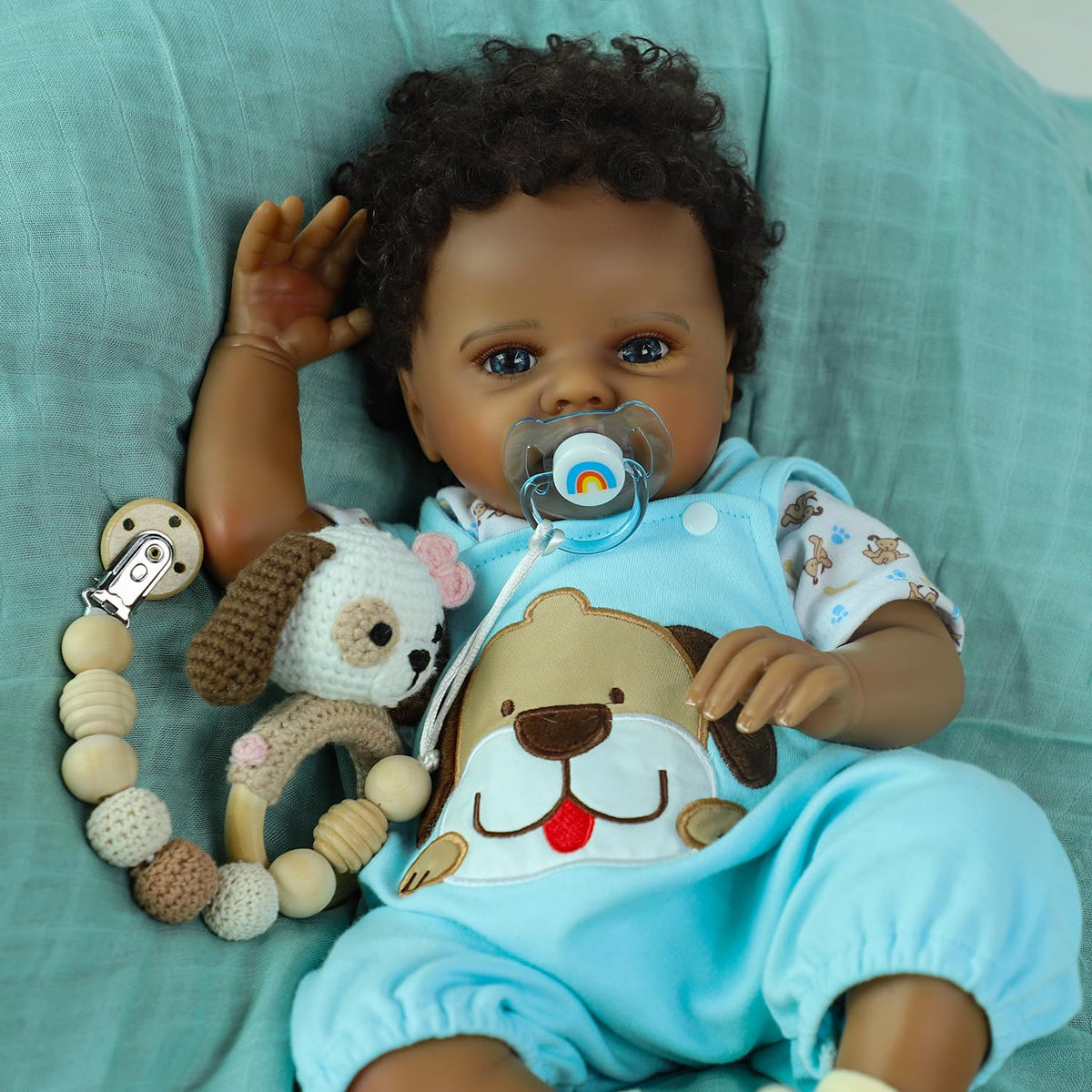 Black 20 Inch Reborn Baby Doll O396