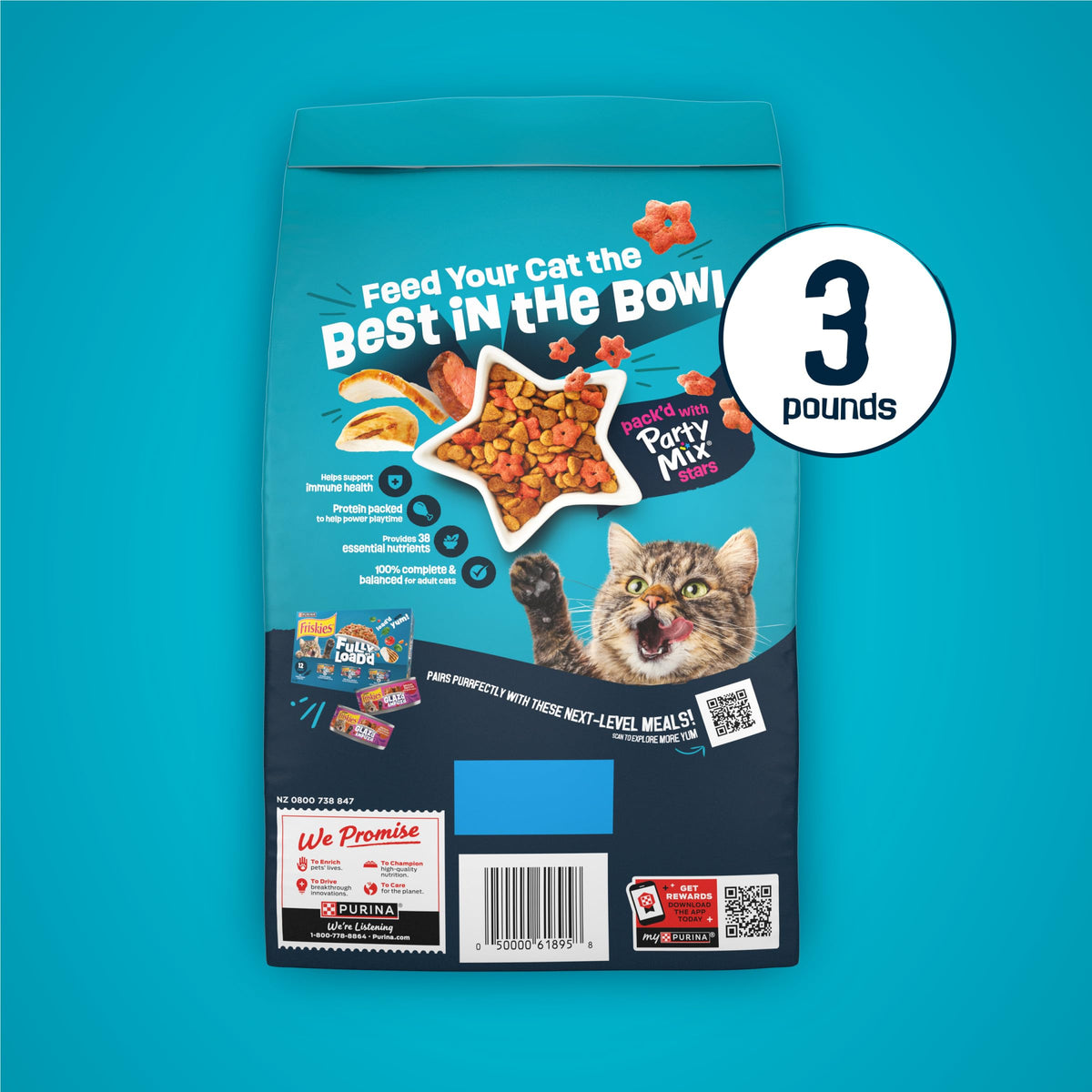 Crunchy Dry Cat Food 3 lb Bag Y7245