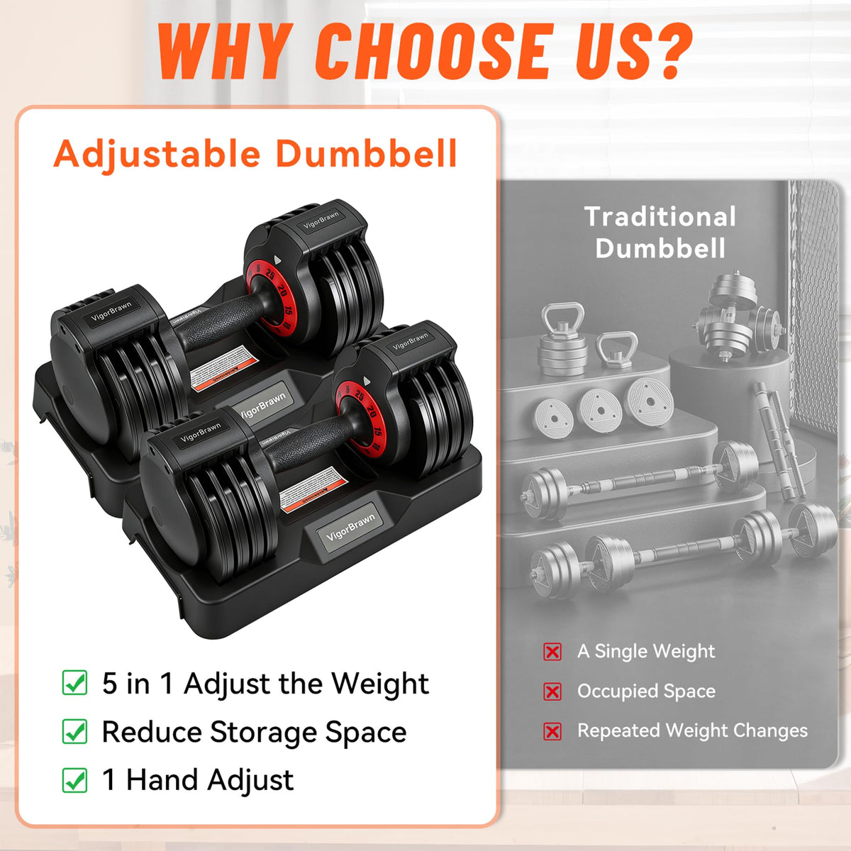 Adjustable Dumbbell Set with Storage Case Q7682