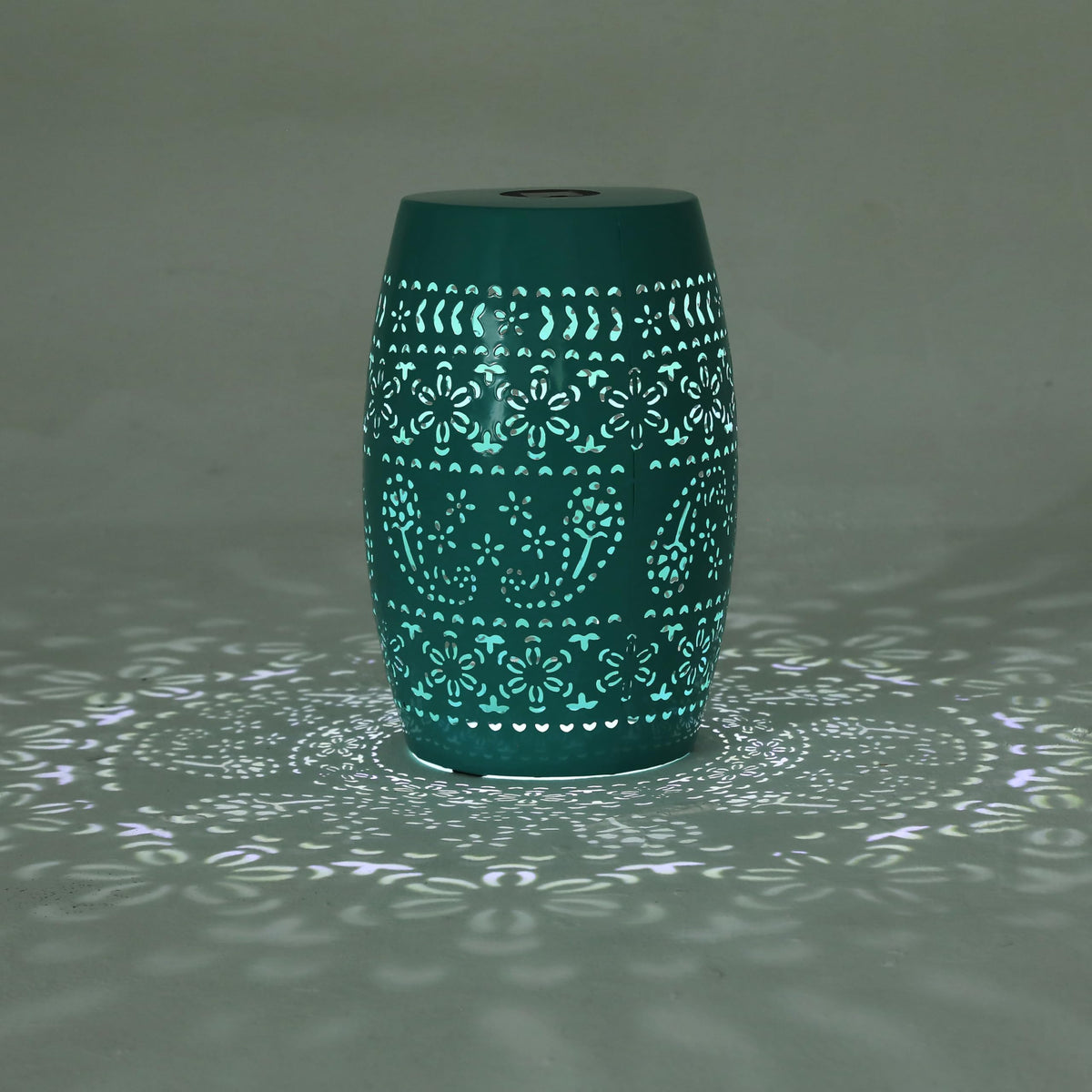 Teal Metal Patio Side Table O2242