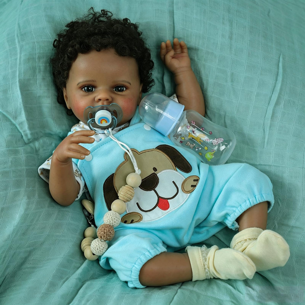Black 20 Inch Reborn Baby Doll O396