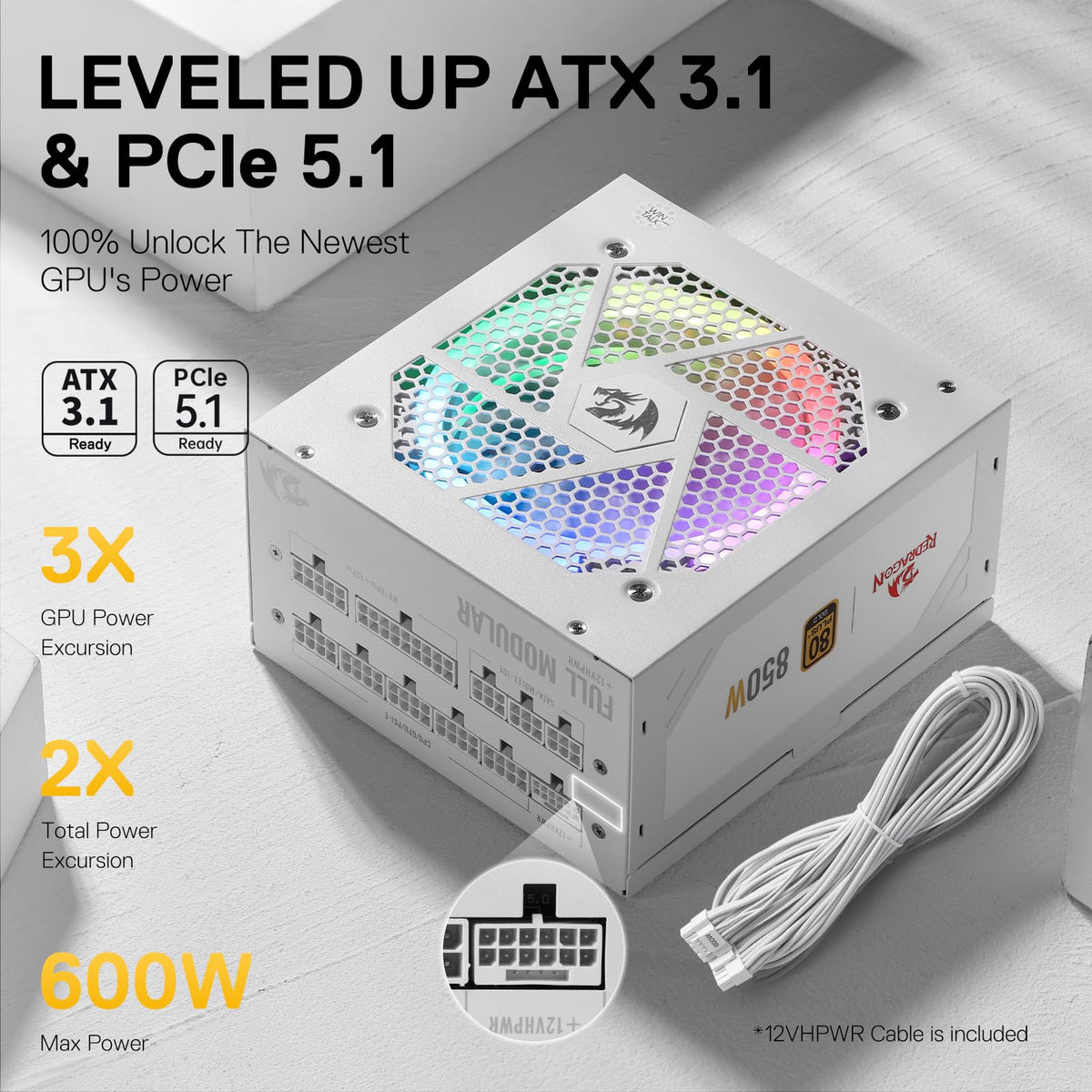 850 Watt 80+ Gold Fully Modular PSU H48864