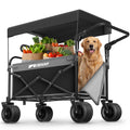 Collapsible Wagon with Canopy Black W4085