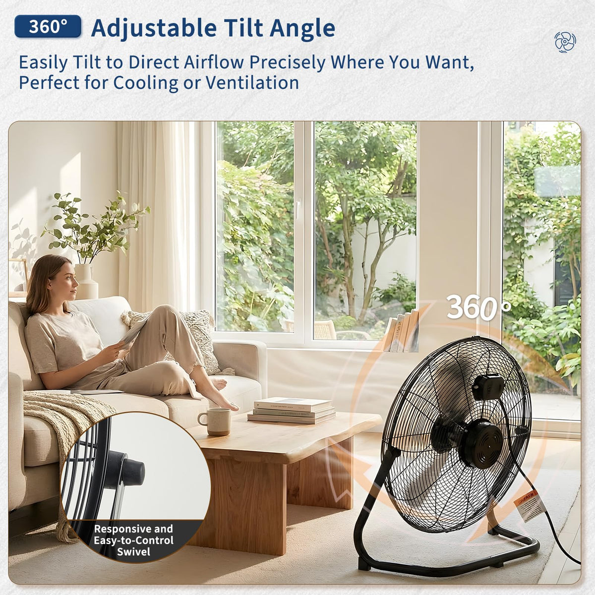 20 Inch 3 Speed High Velocity Floor Fan X1669