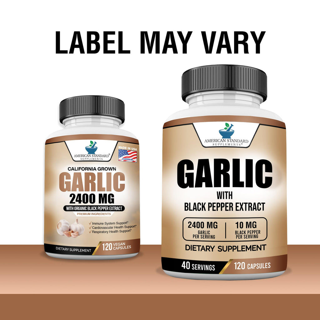 Garlic 2400mg with Black Pepper Fruit Extract 120 Capsules M629803