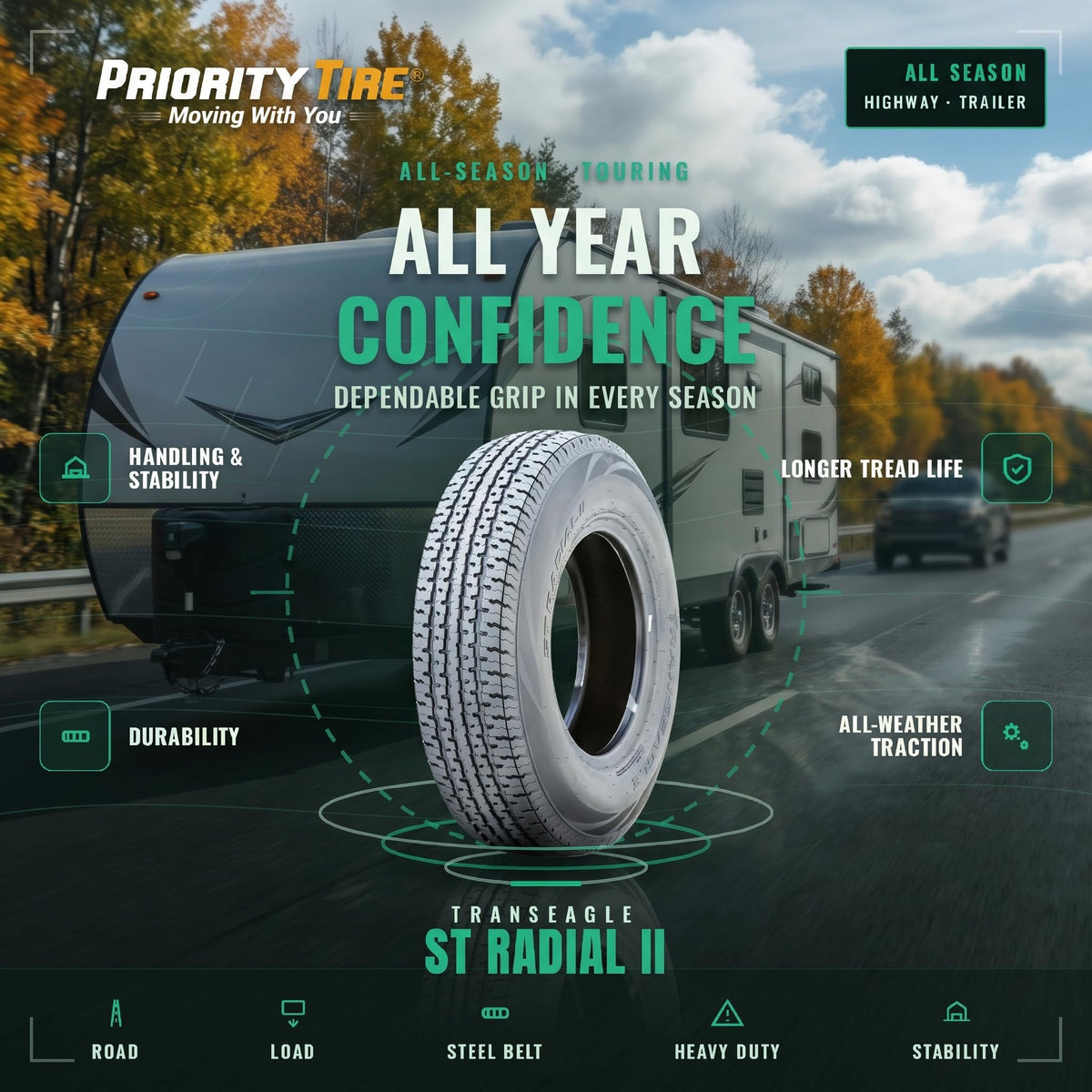 ST225/75R15 All Season Tire A65384