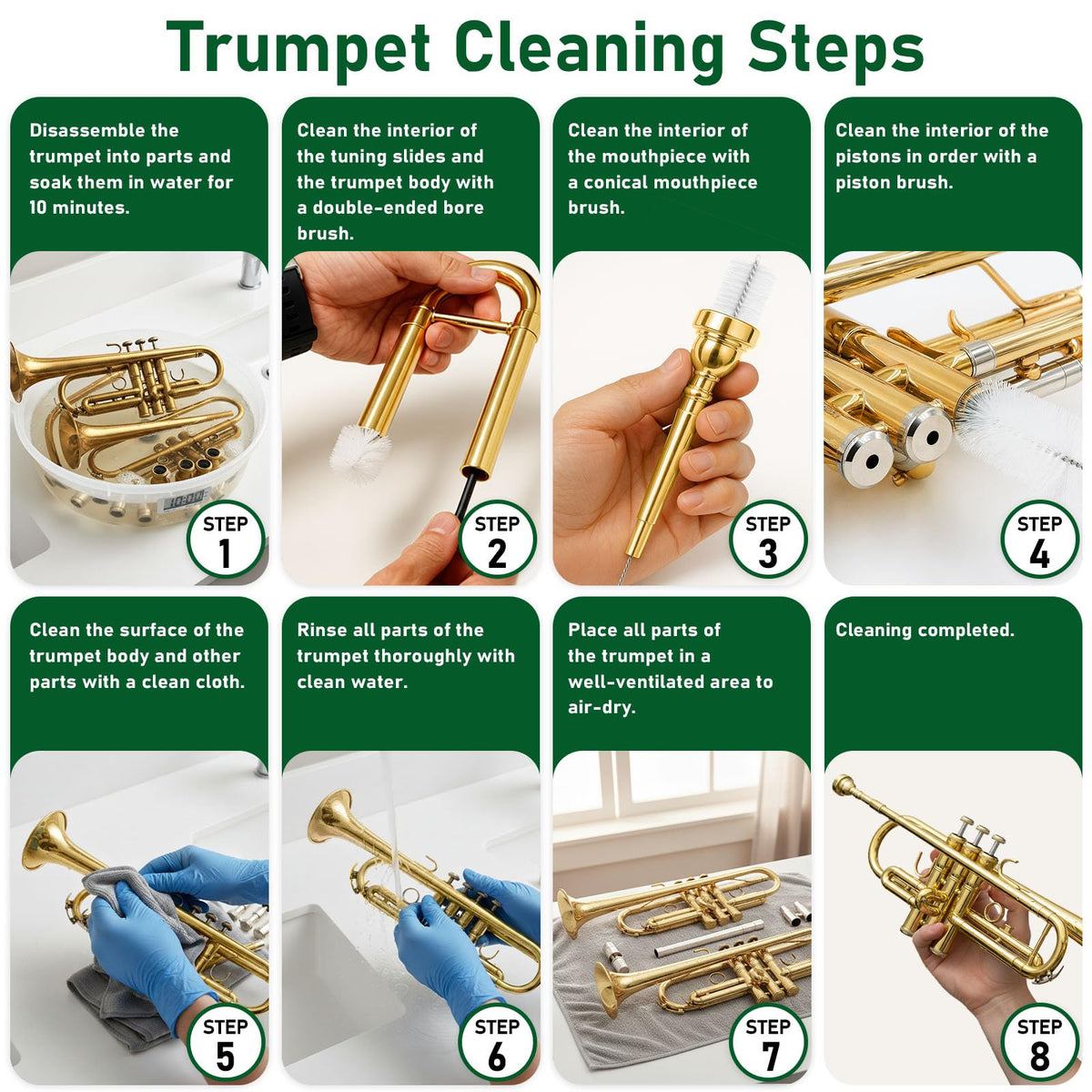 12pcs Trumpet Cleaning Kit N96655