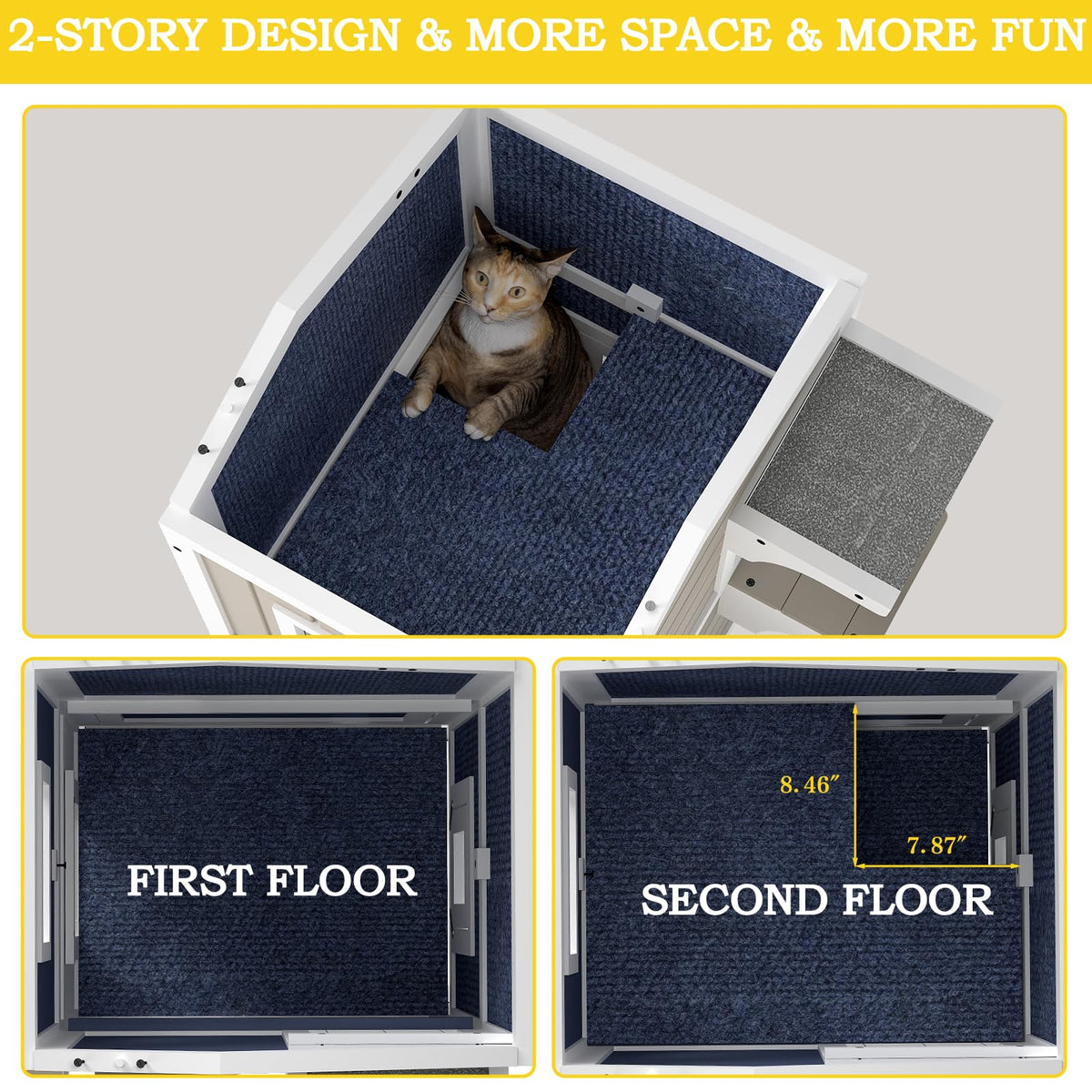 2-Story Insulated Outdoor Cat House O213