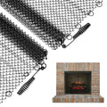 2 Pack Fireplace Screen Mesh Curtain M13182