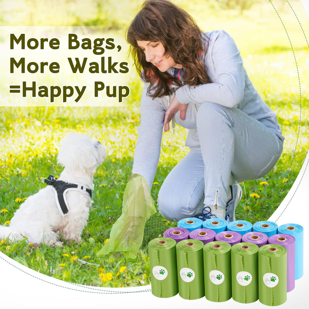 Extra Thick Leak Proof Unscented Dog Poop Bags 300 Count K8260
