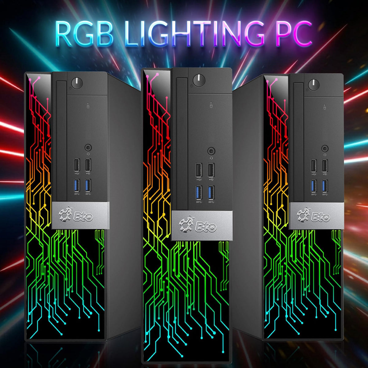 RGB Gaming PC with 24 Inch Monitor Intel i5 16GB RAM 512GB SSD Z929