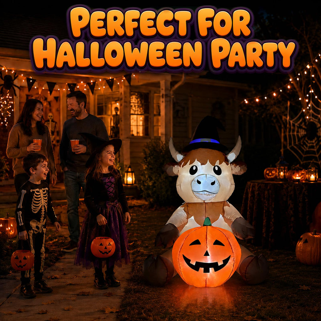 5FT Inflatable Highland Cow Outdoor Decorations L10371