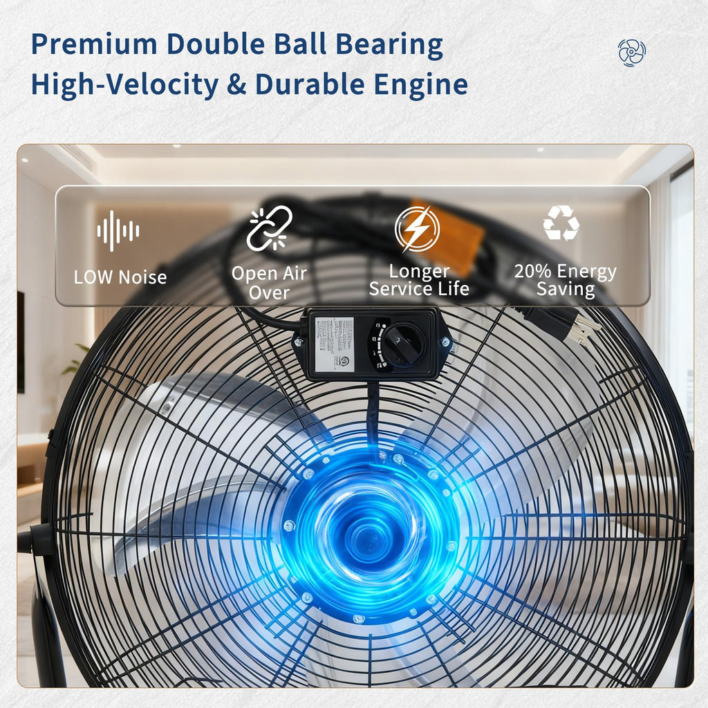 20 Inch 3 Speed High Velocity Floor Fan X1669