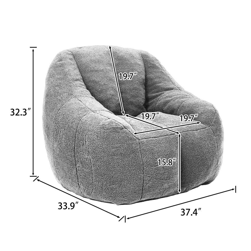 Yellow Memory Foam Bean Bag Chair Y524