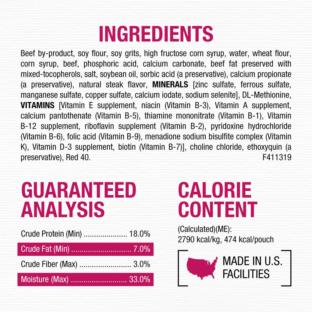 Moist & Meaty Soft Dog Food Pouches, 36 ct H537