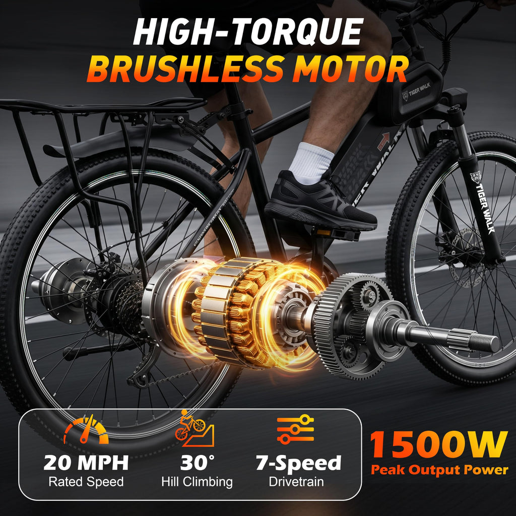 26" Electric Mountain Bike 48V 10Ah 7-Speed I65963