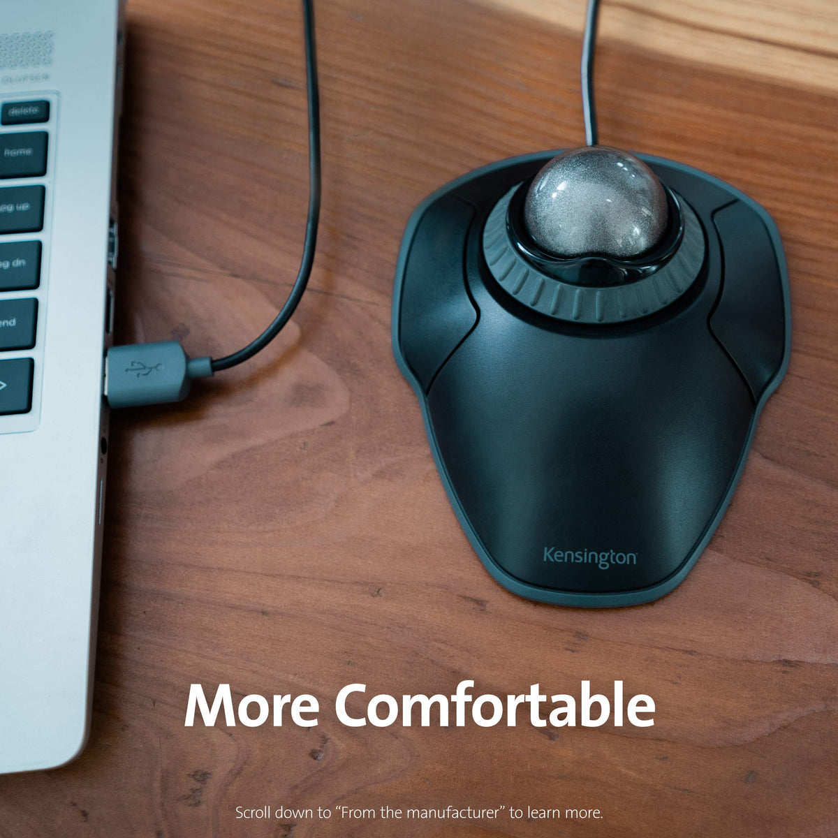 Black-Grey Trackball Mouse with Scroll Ring Q463400
