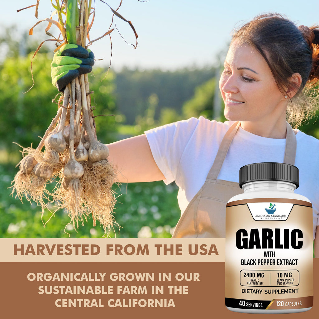 Garlic 2400mg with Black Pepper Fruit Extract 120 Capsules M629803