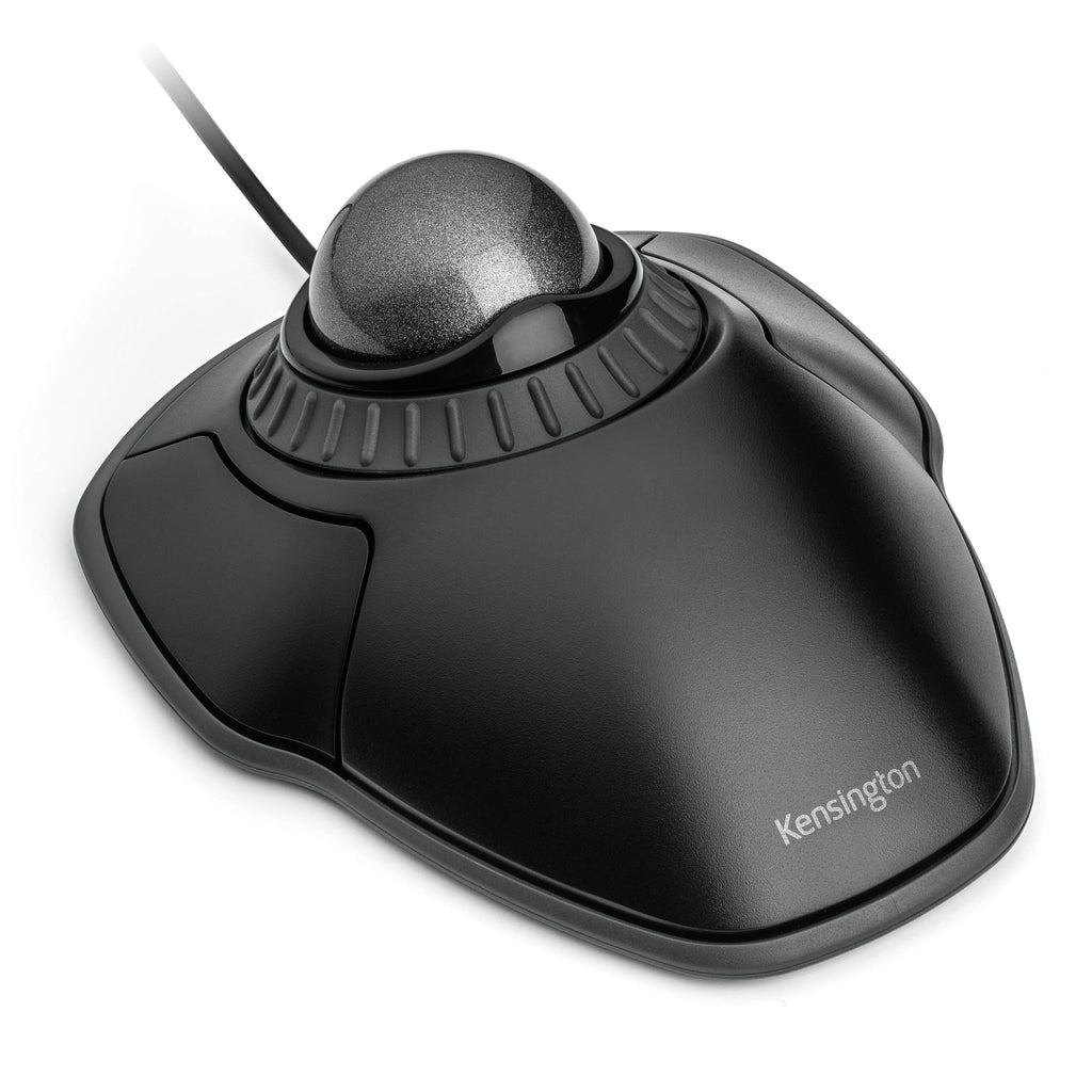 Black-Grey Trackball Mouse with Scroll Ring Q463400