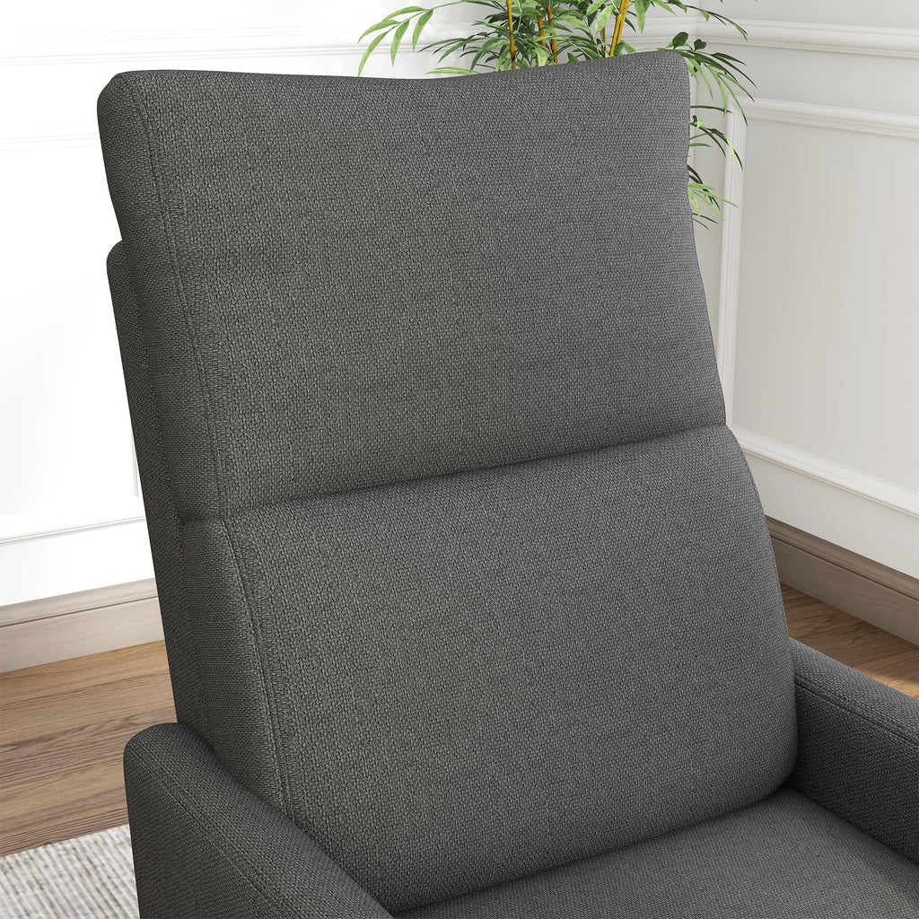 Dark Gray Velvet Swivel Rocker Chair R7523