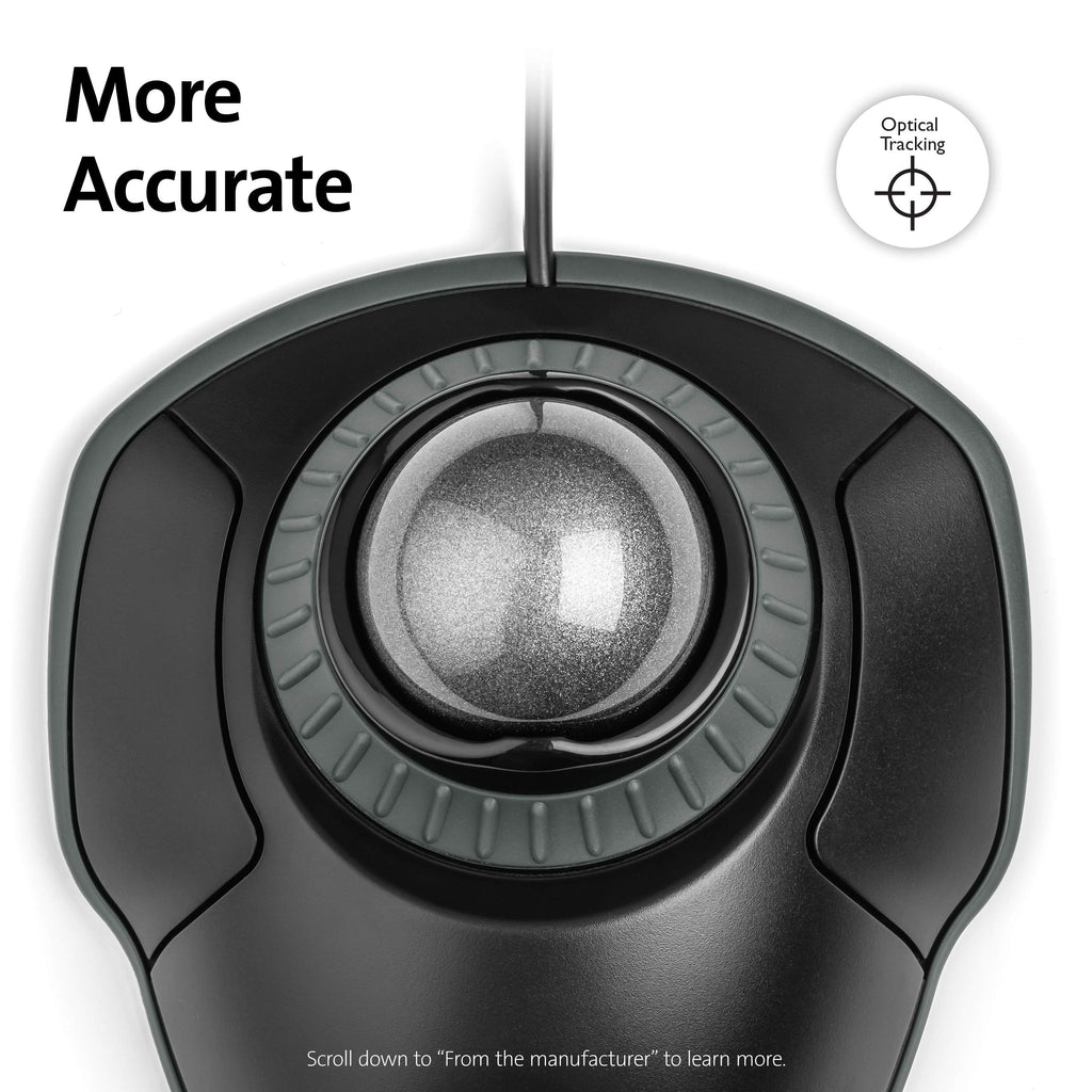 Black-Grey Trackball Mouse with Scroll Ring Q463400